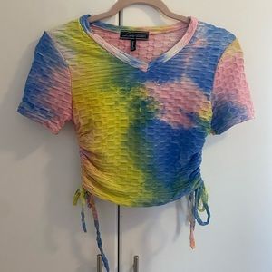 Beautiful colorful tie dye workout set